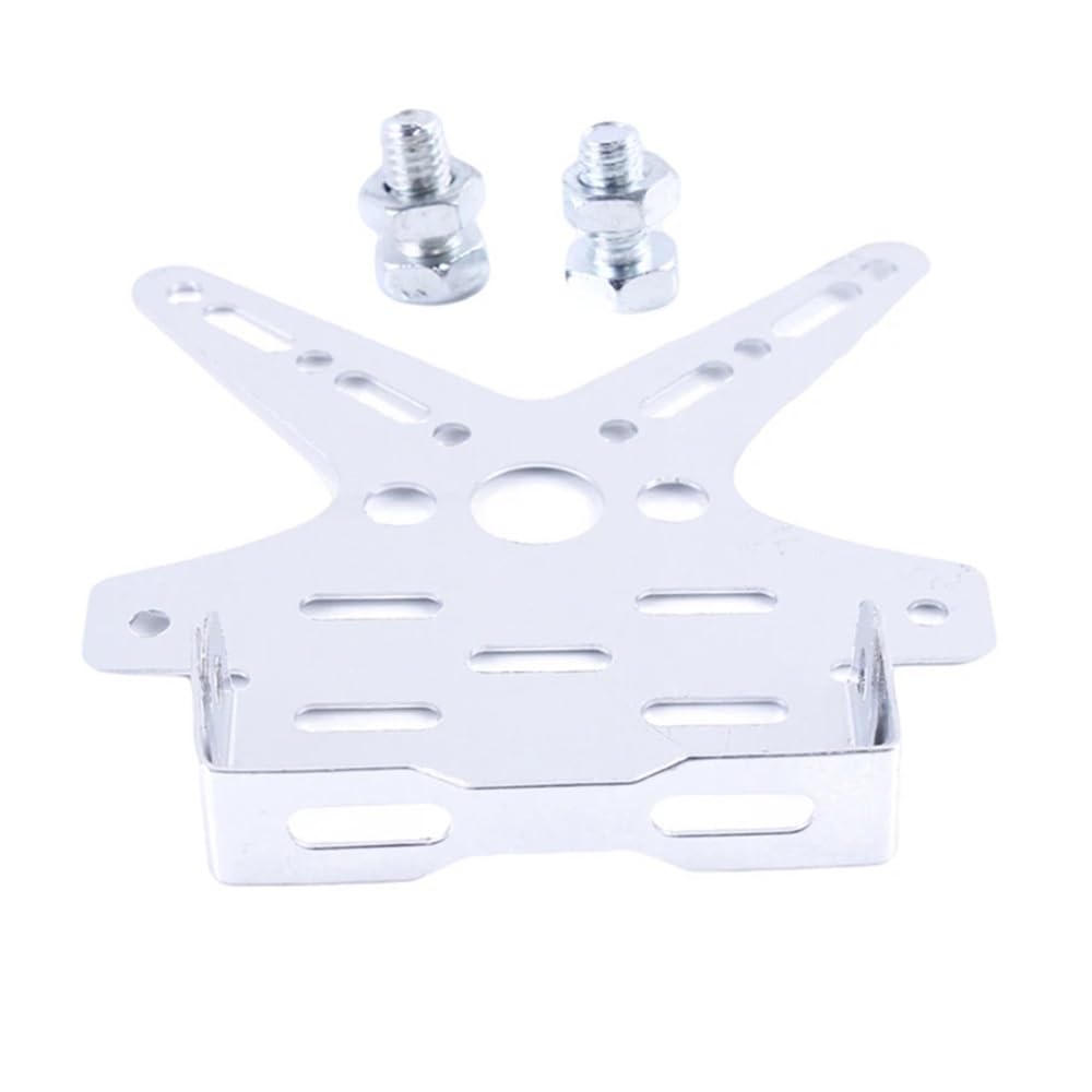 Nummernschildhalterung Aluminiumlegierung Motorrad Hinterer Kennzeichenrahmen Motorrad Roller Kennzeichenhalter(White) von Hjiaodq