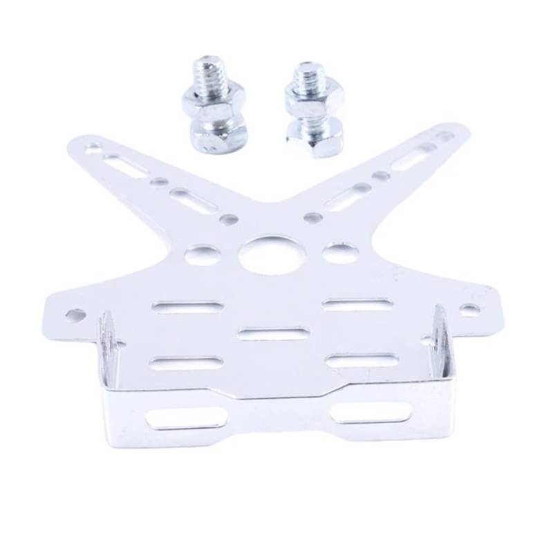 Nummernschildhalterung Aluminiumlegierung Motorrad Hinterer Kennzeichenrahmen Motorrad Roller Kennzeichenhalter(White) von Hjiaodq