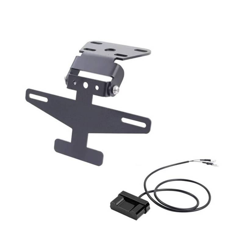 Nummernschildhalterung Für C&FMOTO Für 400NK Klapp Kennzeichen Halter Motorrad Schwanz Ordentlich Halterung Zubehör(A with Light) von Hjiaodq