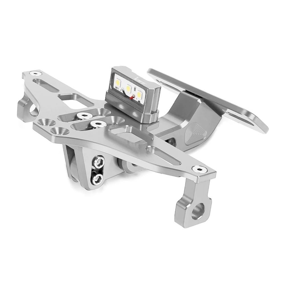 Nummernschildhalterung Für C600 Moto Parts Verstellbarer Hinterer Kennzeichenhalter Mit Licht(White) von Hjiaodq