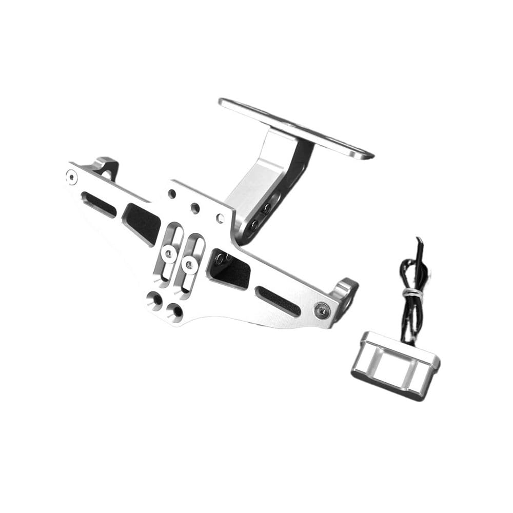 Nummernschildhalterung Für C650SPORT Motorradteile Verstellbarer Hinterer Kennzeichenhalter Mit Licht(White) von Hjiaodq