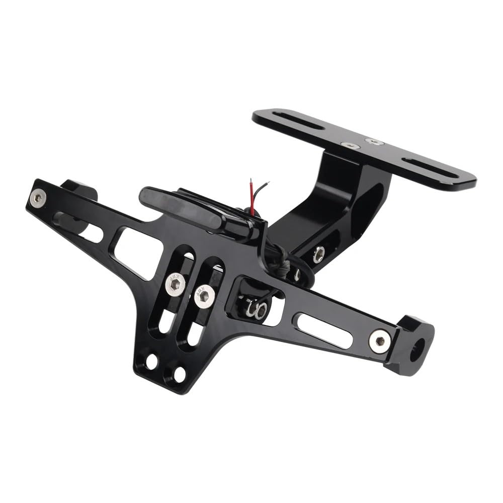Nummernschildhalterung Für F900XR Motorrad Einstellbare Schwanz Kennzeichen Halterung Licht Universal(Type c) von Hjiaodq