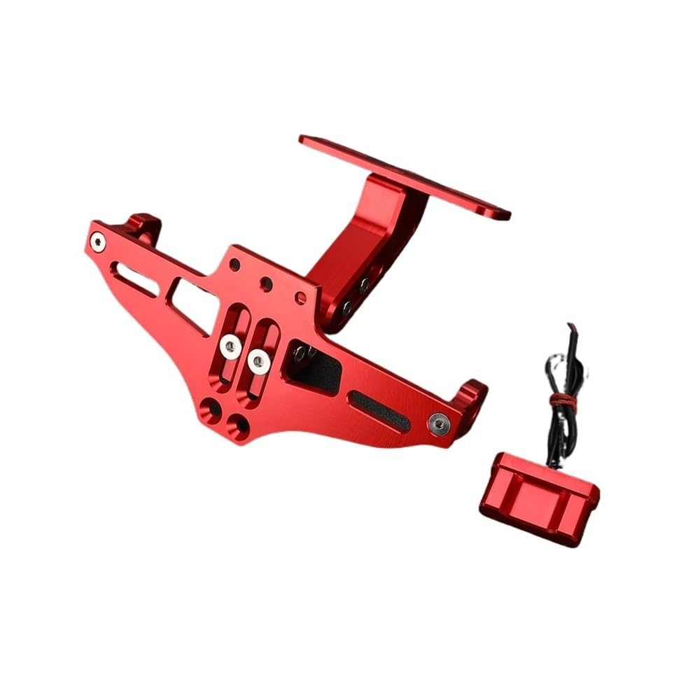Nummernschildhalterung Für Heck Kennzeichenhalter Kennzeichenhalter Mit Lichtschwanz(Red) von Hjiaodq