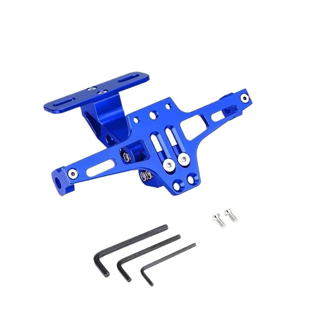 Nummernschildhalterung Für Motorrad Hinten Kennzeichen Montieren Halter Lichter Aluminium Legierung Halterung(Blue1) von Hjiaodq