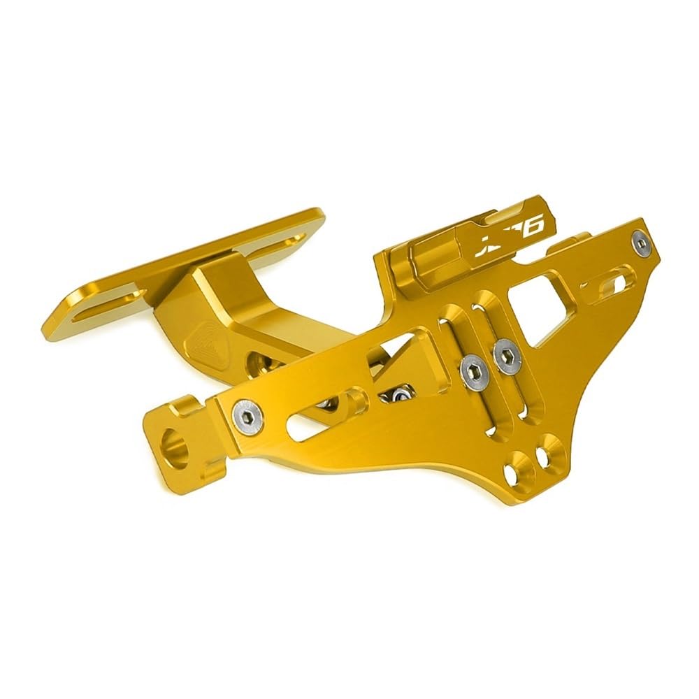 Nummernschildhalterung Für Motorrad Hinterer Kennzeichenhalter Lizenzhalter Mit Lichtschwanz(Yellow) von Hjiaodq