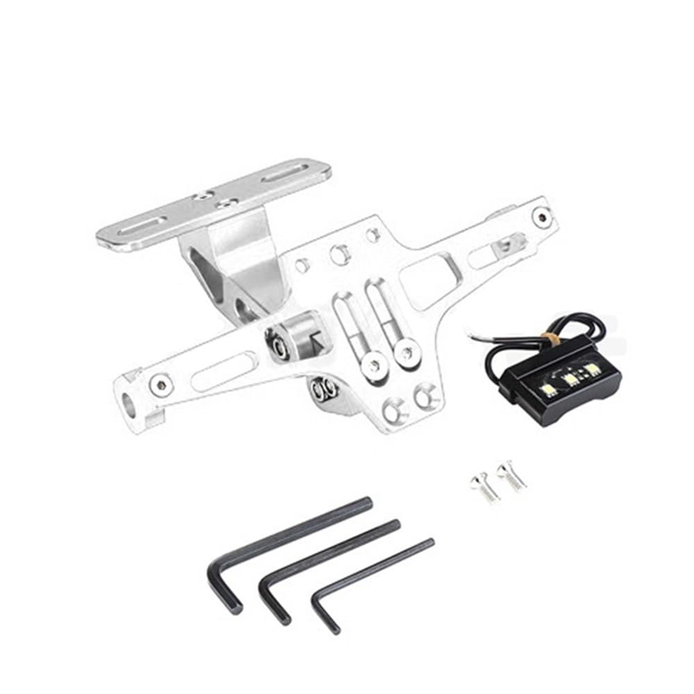Nummernschildhalterung Für SYM Für MAXSYM Motorrad Zubehör Hinten Kennzeichen Halter Halterung Schwanz Licht(Black a) von Hjiaodq