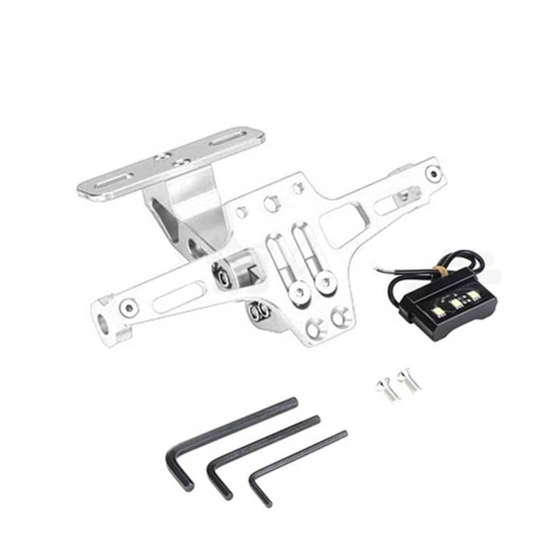 Nummernschildhalterung Für SYM Für MAXSYM Motorrad Zubehör Hinten Kennzeichen Halter Halterung Schwanz Licht(Black a) von Hjiaodq