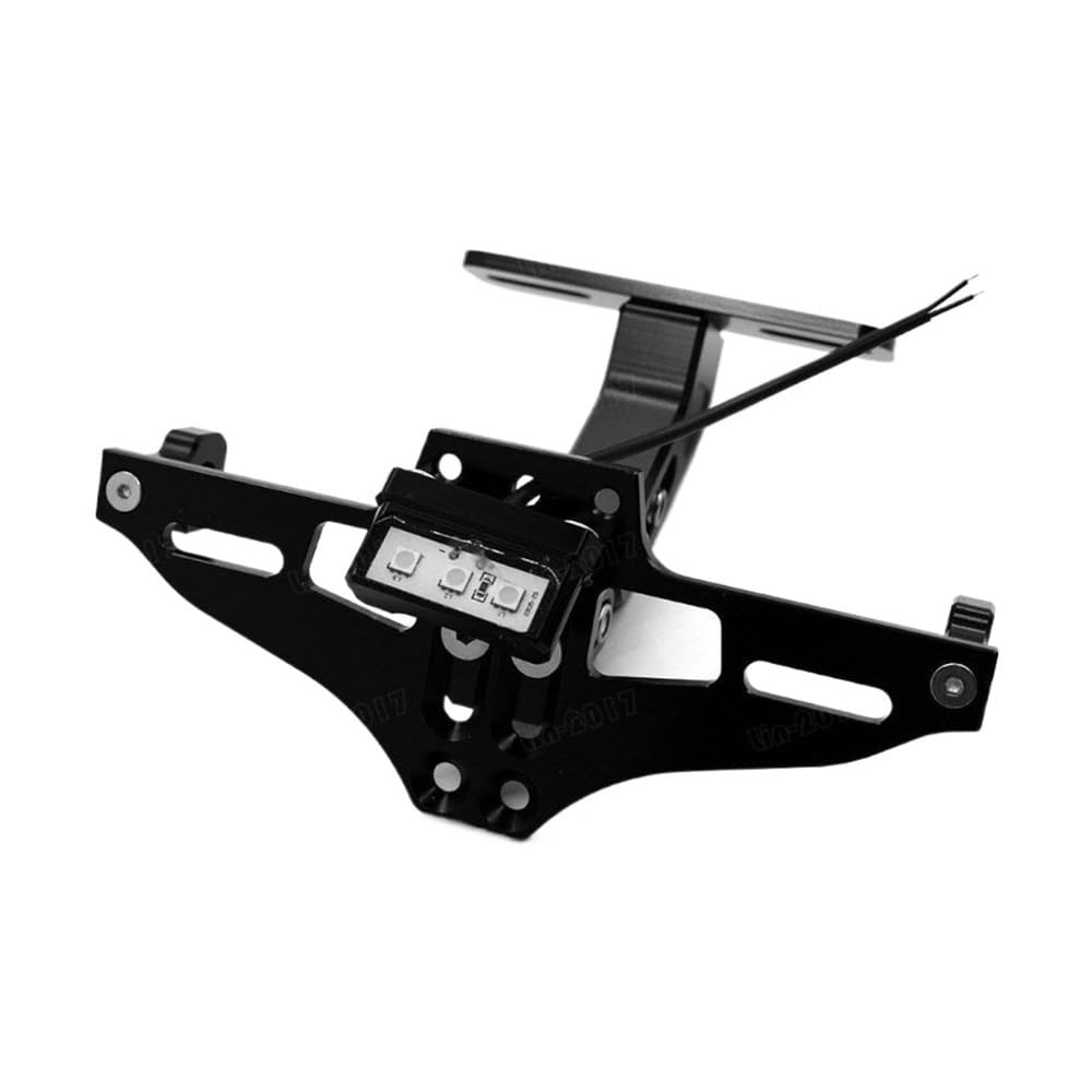 Nummernschildhalterung Für Z&ONTES Motorrad Einstellbare Hinten Schwanz Ordentlich Kennzeichen Halter Halterung(Black) von Hjiaodq