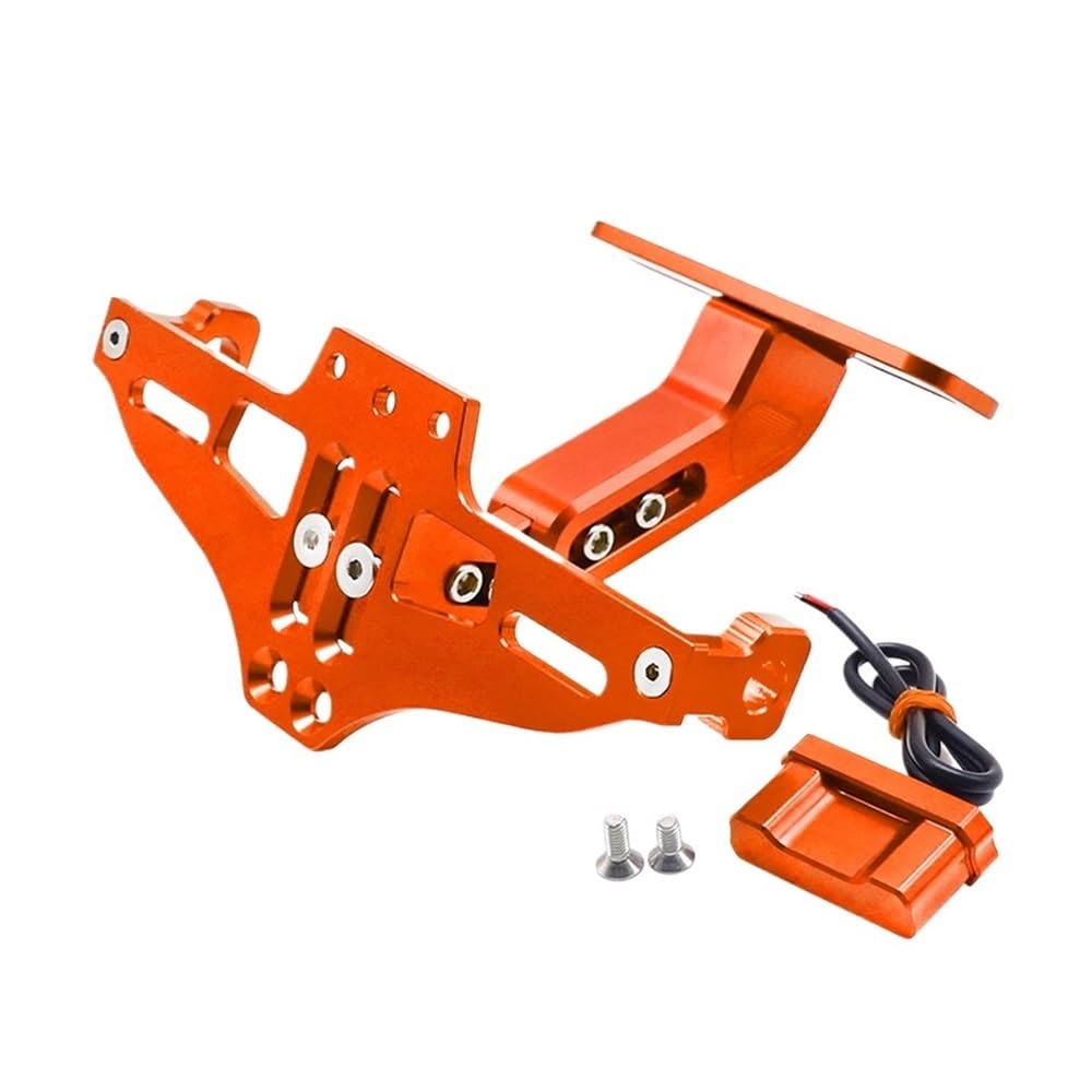 Nummernschildhalterung Hinten Kennzeichen Halter Halterung Mit Licht Schwanz Für(Orange) von Hjiaodq
