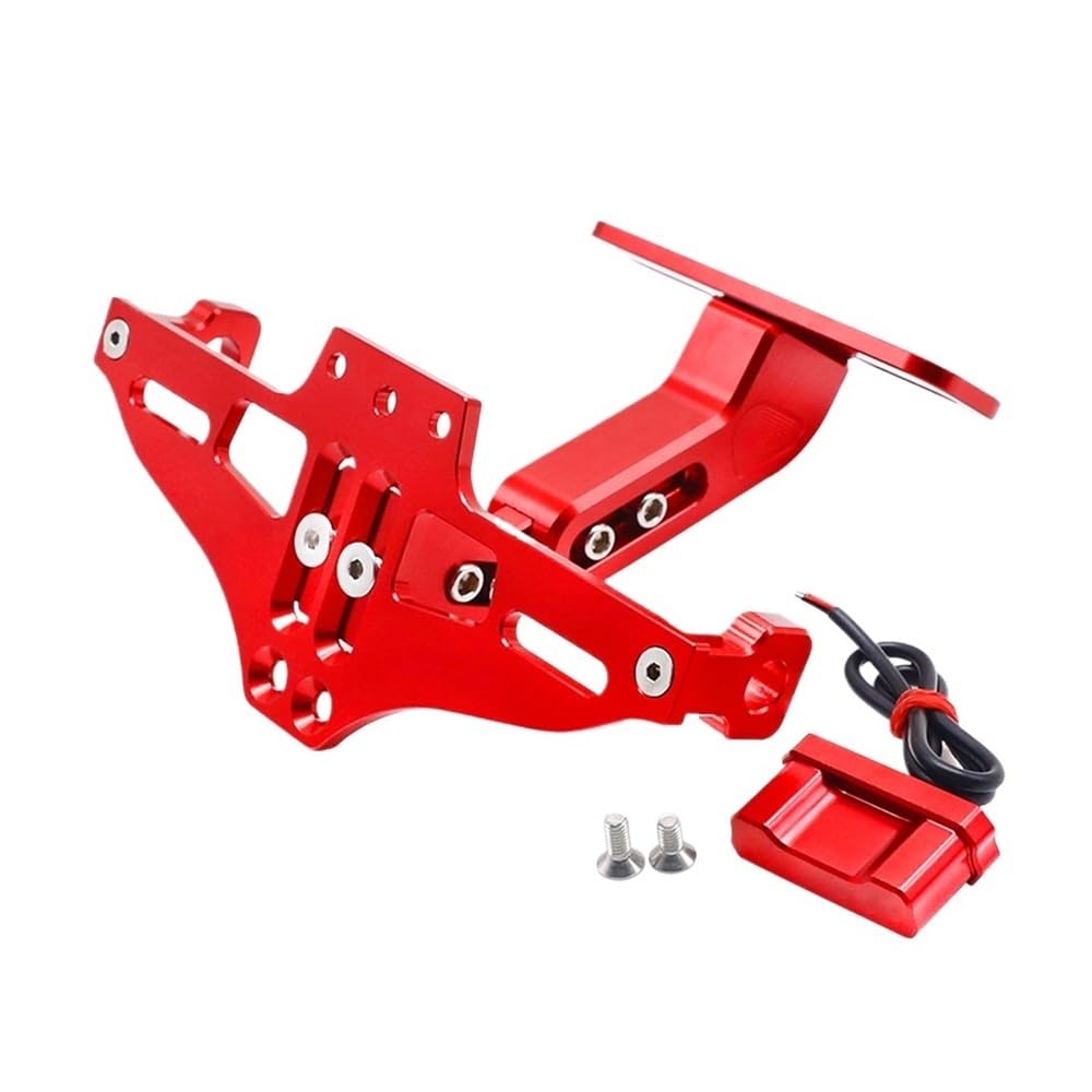 Nummernschildhalterung Hinten Kennzeichen Halter Halterung Mit Licht Schwanz Für(Red) von Hjiaodq