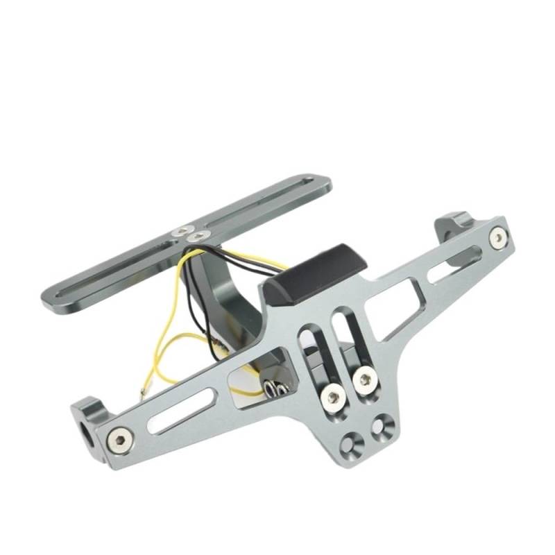 Nummernschildhalterung Motorrad Einstellbare Hinten Schwanz Ordentlich Kennzeichenhalter Halterung Licht Für MT01(Type k) von Hjiaodq