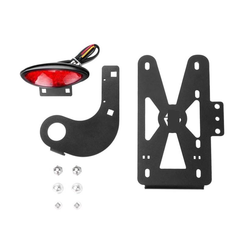 Nummernschildhalterung Motorrad Hinten Kennzeichen Halterung Für Mit Licht Halterung Zubehör(with Light 2) von Hjiaodq