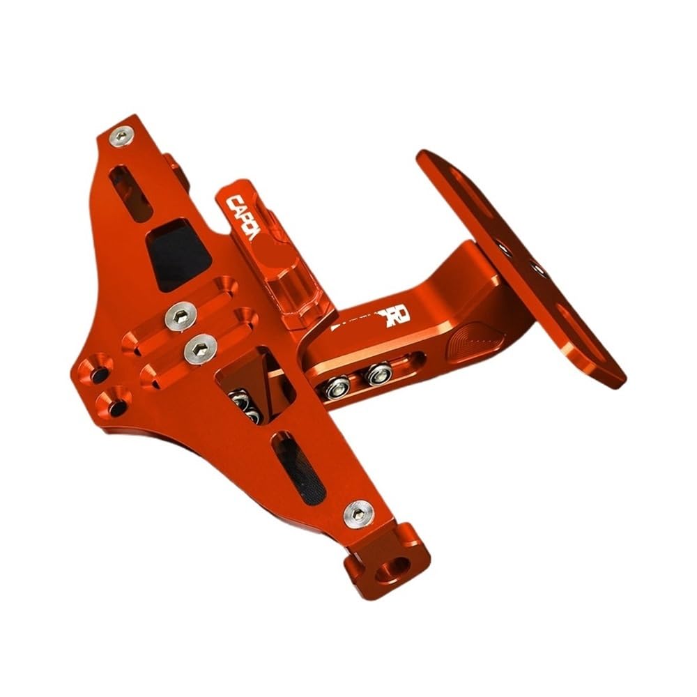 Nummernschildhalterung Motorrad Hinten Schwanz Ordentlich Kennzeichen Halterung Halter Licht Für A&PRILIA(Orange) von Hjiaodq