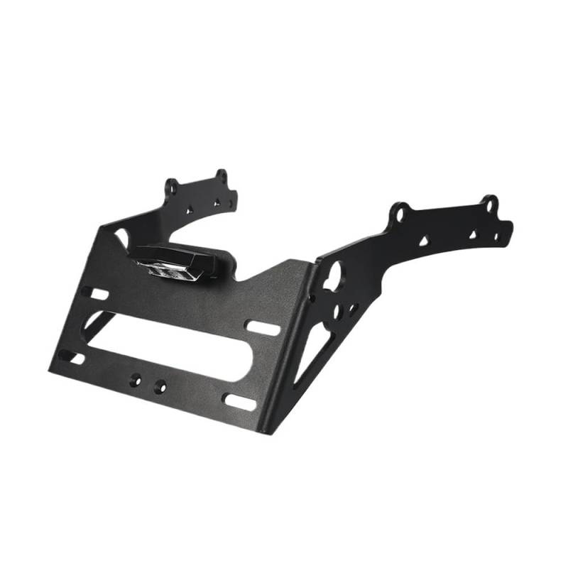 Nummernschildhalterung Motorrad Kennzeichen Halter Halterung Hinten Schwanz Kit Für Indische(Black with lamp) von Hjiaodq