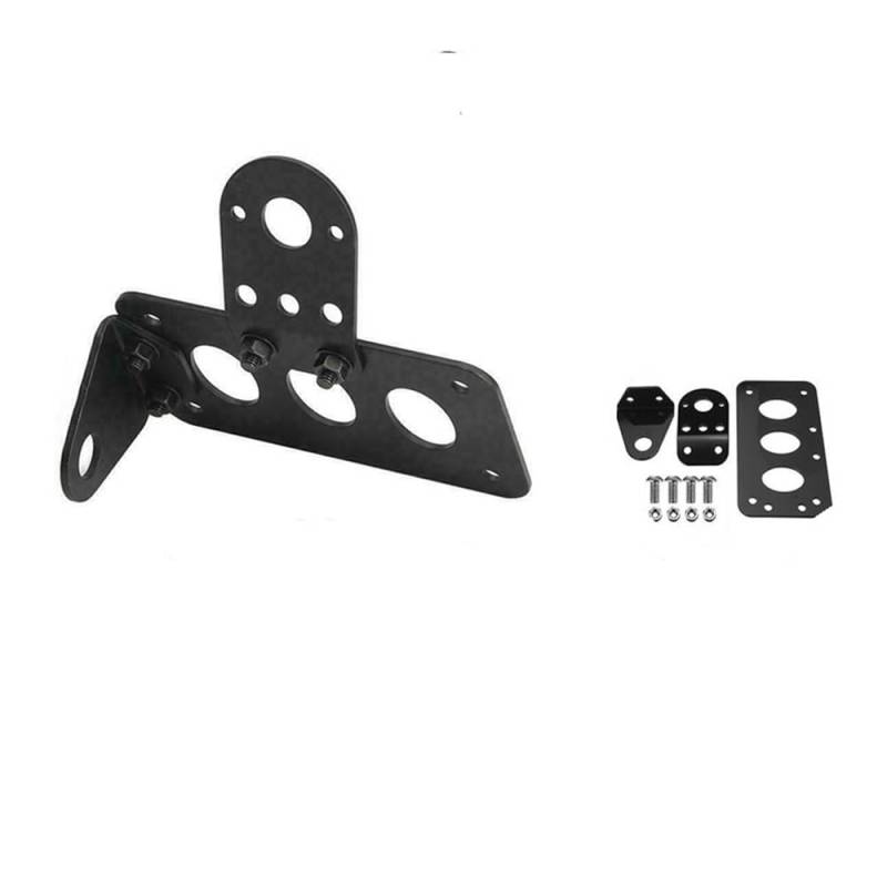 Nummernschildhalterung Motorrad Kennzeichen Halter Halterung Schwanz Bremse Licht Halter Motorrad Montage Kit Metall von Hjiaodq