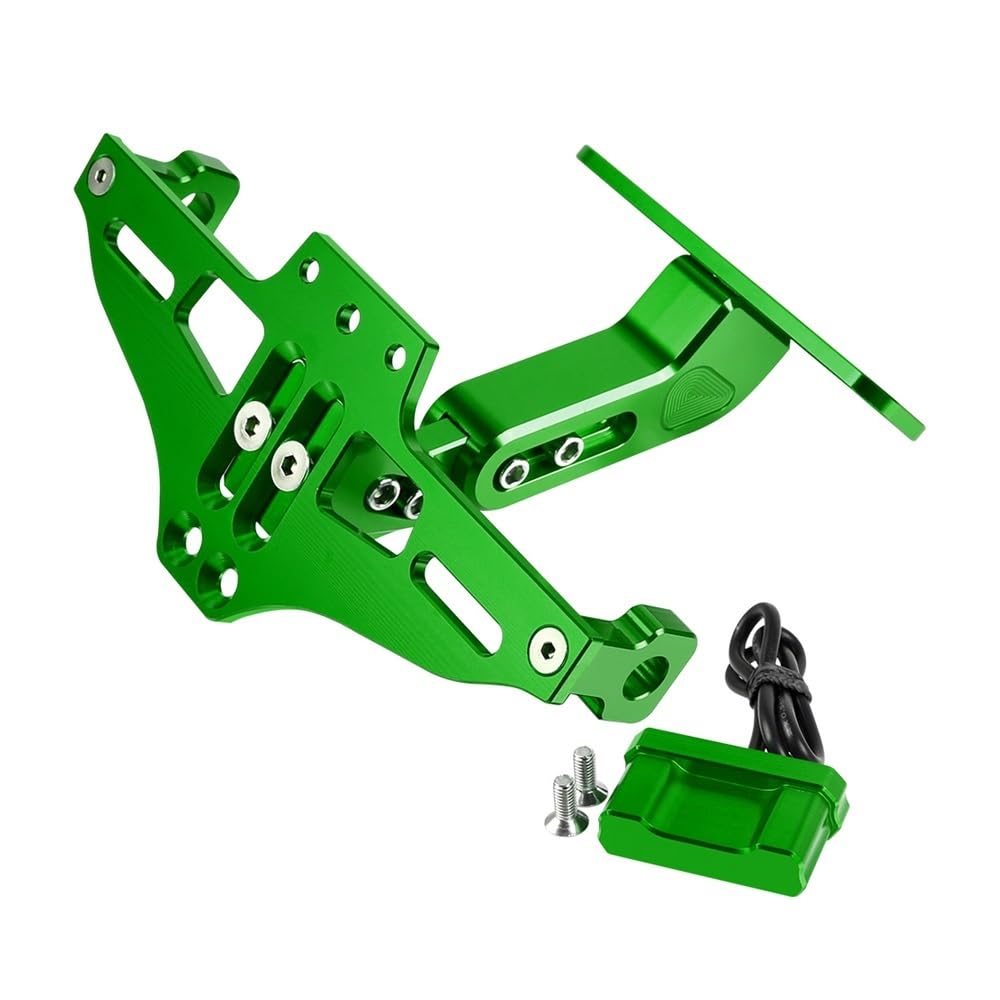 Nummernschildhalterung Motorrad Kennzeichenhalter Halterung Hinteres Heck Tidy Platten Set Für X-ADV 2018–2022(A Green) von Hjiaodq