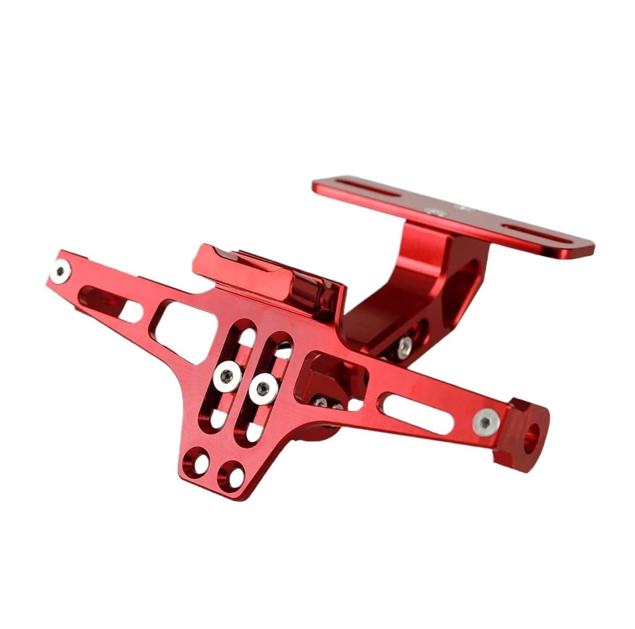 Nummernschildhalterung Motorrad Kennzeichenhalter Licht Für MT07 Für MT10 Für Z750 Für Z800 Für R1200 Zubehör(Red) von Hjiaodq
