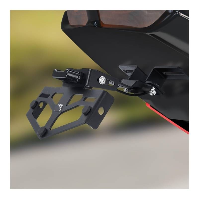 Nummernschildhalterung Motorrad Kennzeichenhalter Universeller Motorrad Kennzeichenhalter Ordentlicher Schwanz Mit Licht von Hjiaodq