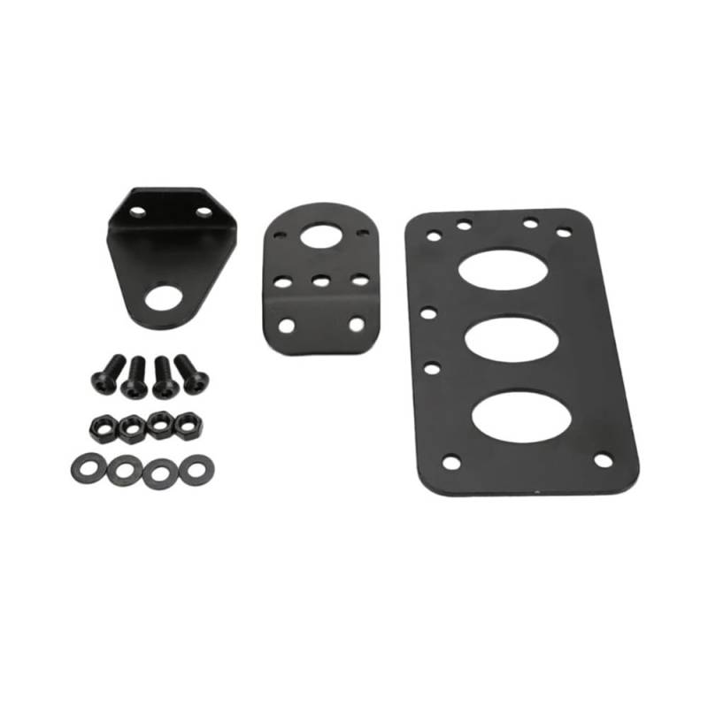 Nummernschildhalterung Motorrad Seitliche Montage Kennzeichen Halterung Bremse Rücklicht Metall Hergestellt Geeignet(Black) von Hjiaodq
