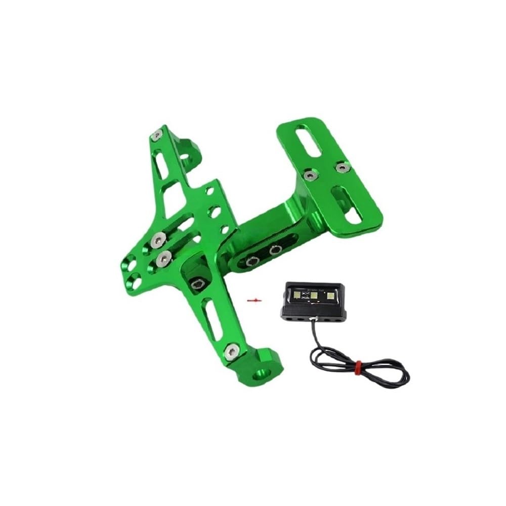 Nummernschildhalterung Motorrad Universal Einstellbare Kennzeichen Halterung Hinten Halter CNC Kennzeichen Halter(Black) von Hjiaodq