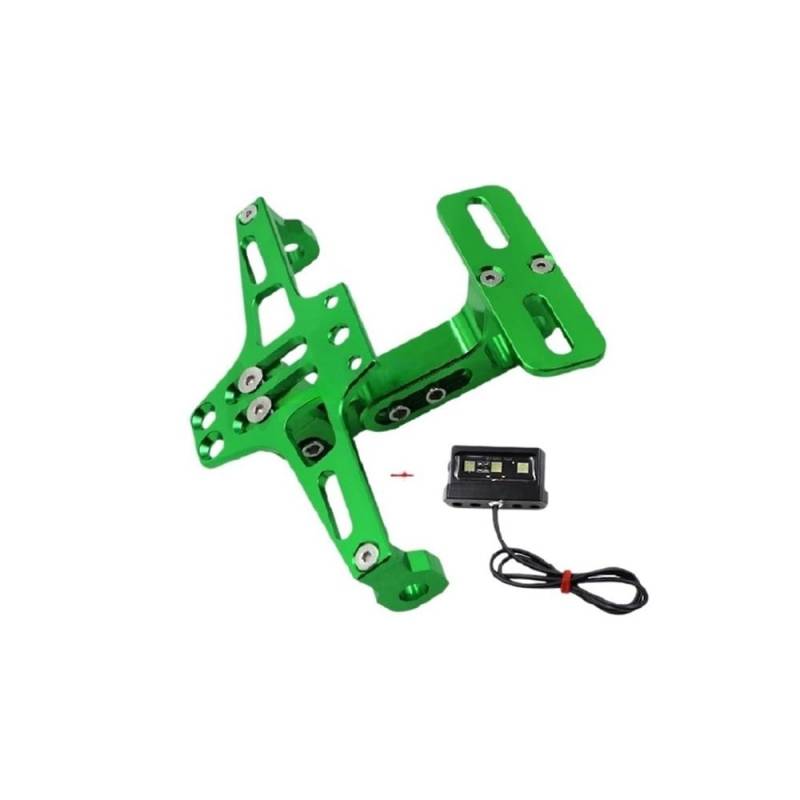 Nummernschildhalterung Motorrad Universal Einstellbare Kennzeichen Halterung Hinten Halter CNC Kennzeichen Halter(Black) von Hjiaodq