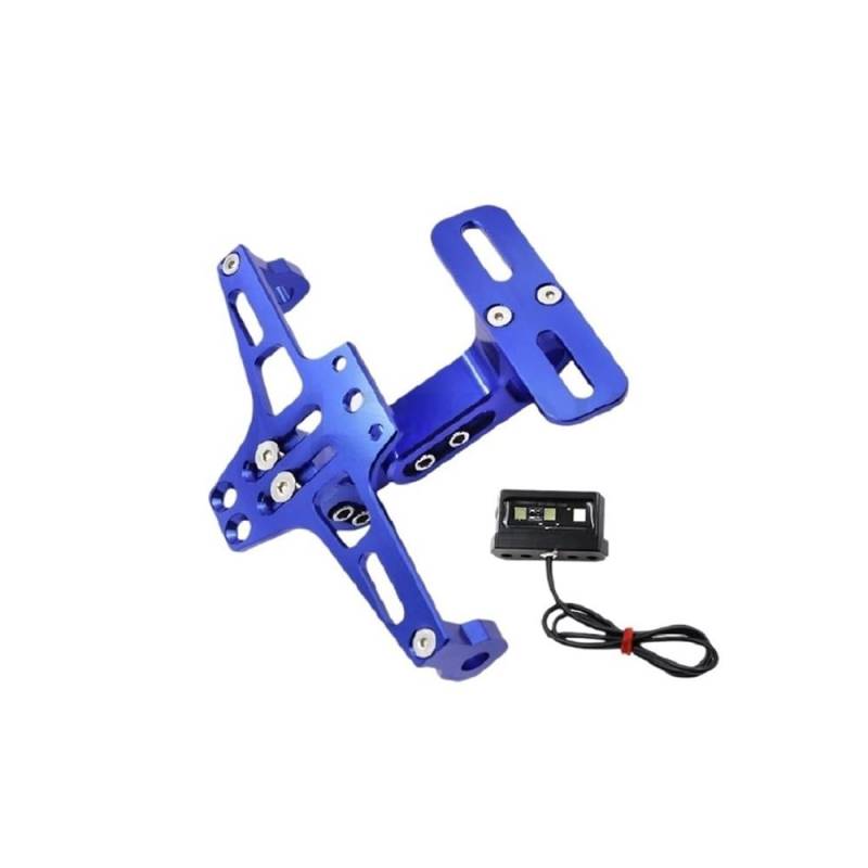 Nummernschildhalterung Motorrad Universal Einstellbare Kennzeichen Halterung Hinten Halter CNC Kennzeichen Halter(Green) von Hjiaodq
