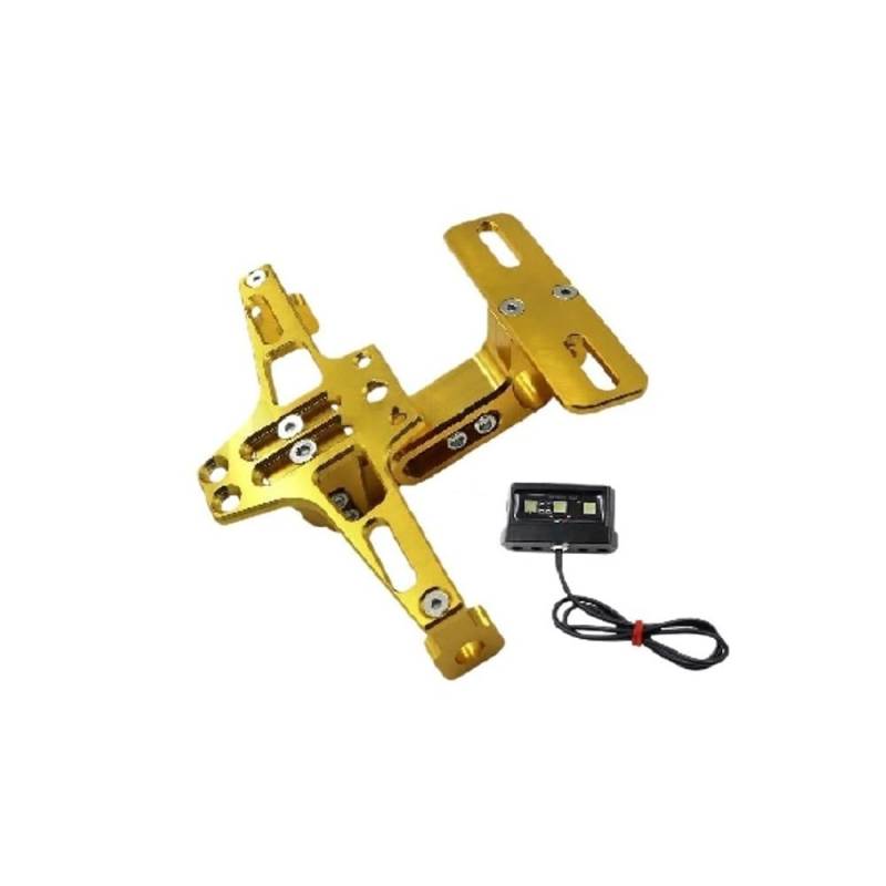 Nummernschildhalterung Motorrad Universal Einstellbare Kennzeichen Halterung Hinten Halter CNC Kennzeichen Halter(Type a) von Hjiaodq