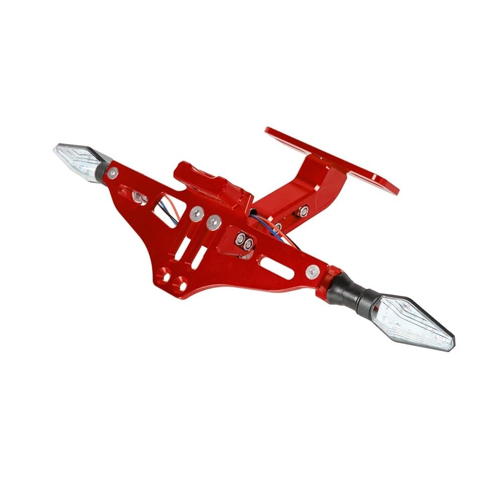 Nummernschildhalterung Motorrad Universal Halterung Licht Schwanz Kennzeichenhalter Für(Type W) von Hjiaodq