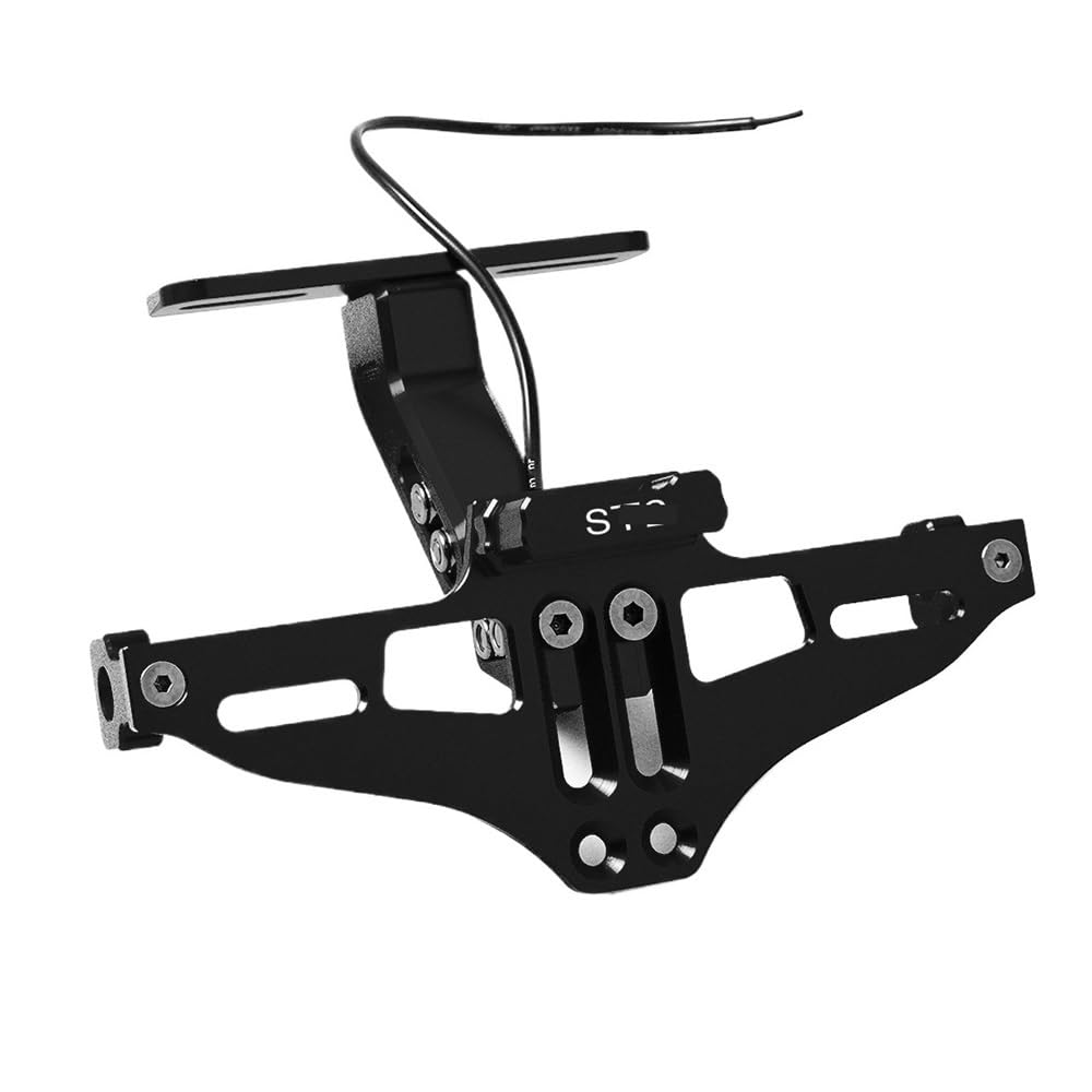 Nummernschildhalterung Motorrad Universal Heck Kennzeichenhalter Mit Licht Für D&ucati(White) von Hjiaodq
