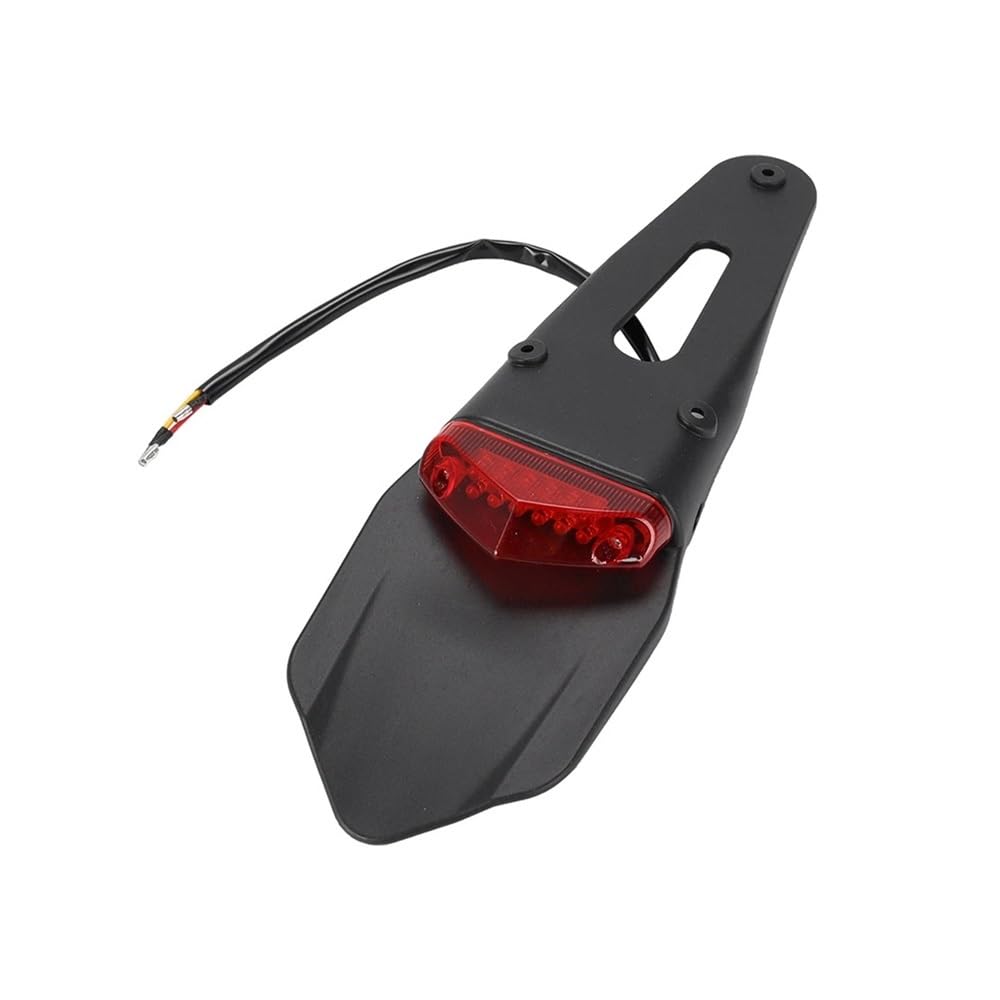 Nummernschildhalterung Motorrad Universal Rücklicht Bremsleuchte Mit Hinterem Kennzeichenhalter(Red) von Hjiaodq