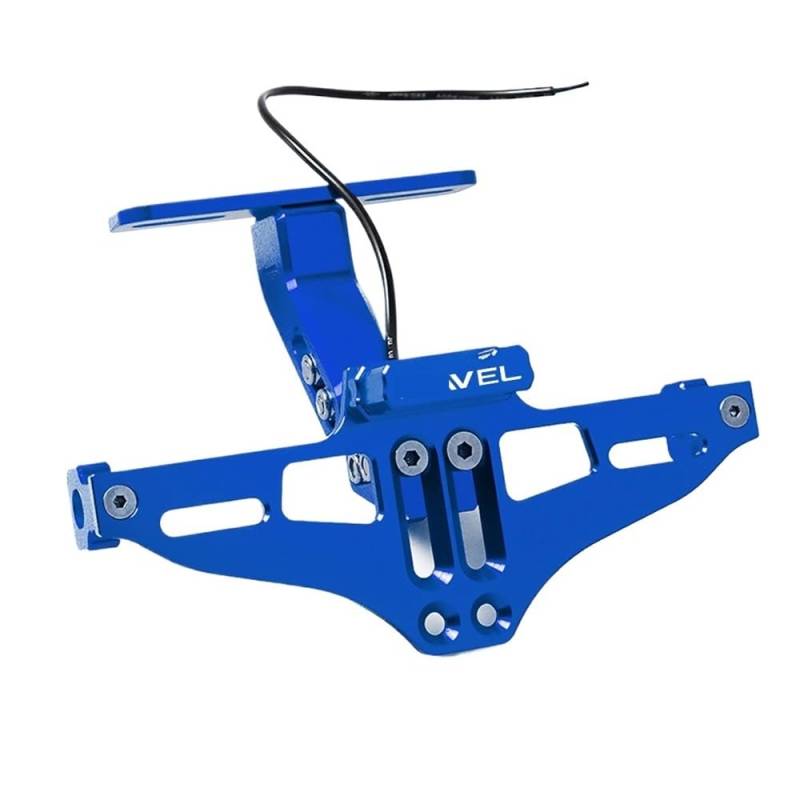 Nummernschildhalterung Motorrad Universal Verstellbarer Heck-Kennzeichenhalter Mit Licht Für D&ucati(Blue) von Hjiaodq