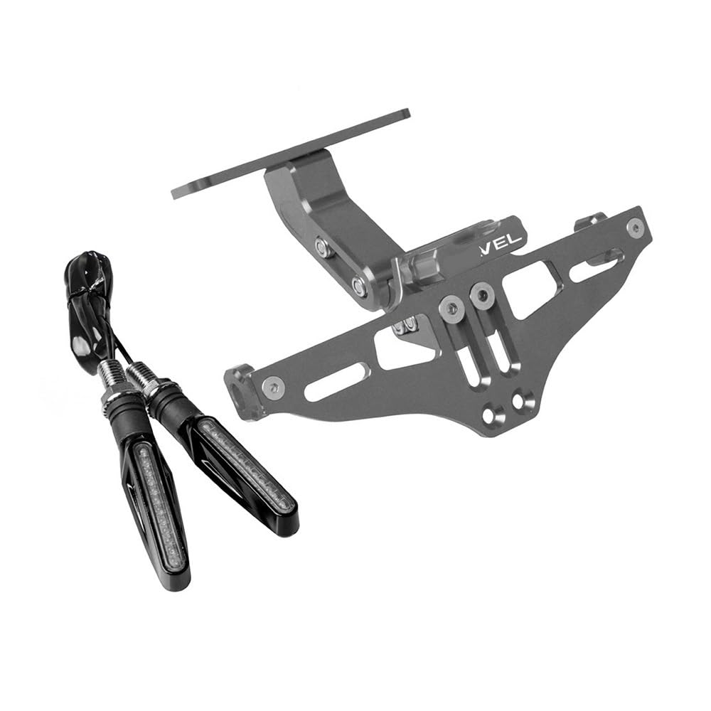 Nummernschildhalterung Motorrad Universal Verstellbarer Hinterer Kennzeichenhalter Mit Licht Für D&ucati(C Gary) von Hjiaodq