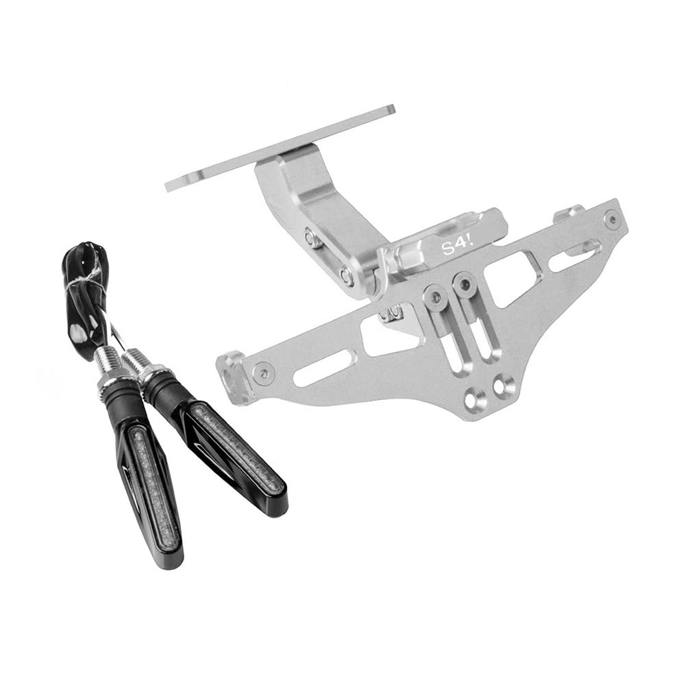 Nummernschildhalterung Motorrad Universal Verstellbarer Hinterer Kennzeichenhalter Mit Licht Für D&ucati(C Sliver) von Hjiaodq