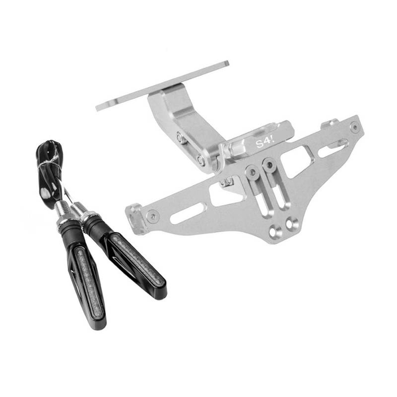 Nummernschildhalterung Motorrad Universal Verstellbarer Hinterer Kennzeichenhalter Mit Licht Für D&ucati(C Sliver) von Hjiaodq