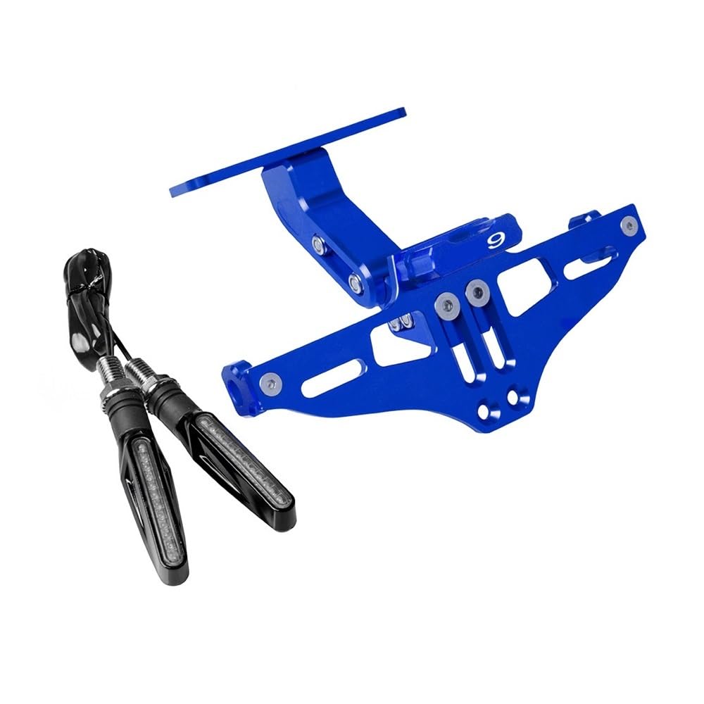 Nummernschildhalterung Motorrad Universal Verstellbarer Hinterer Kennzeichenhalter Mit Licht Für D&ucati(Type h) von Hjiaodq