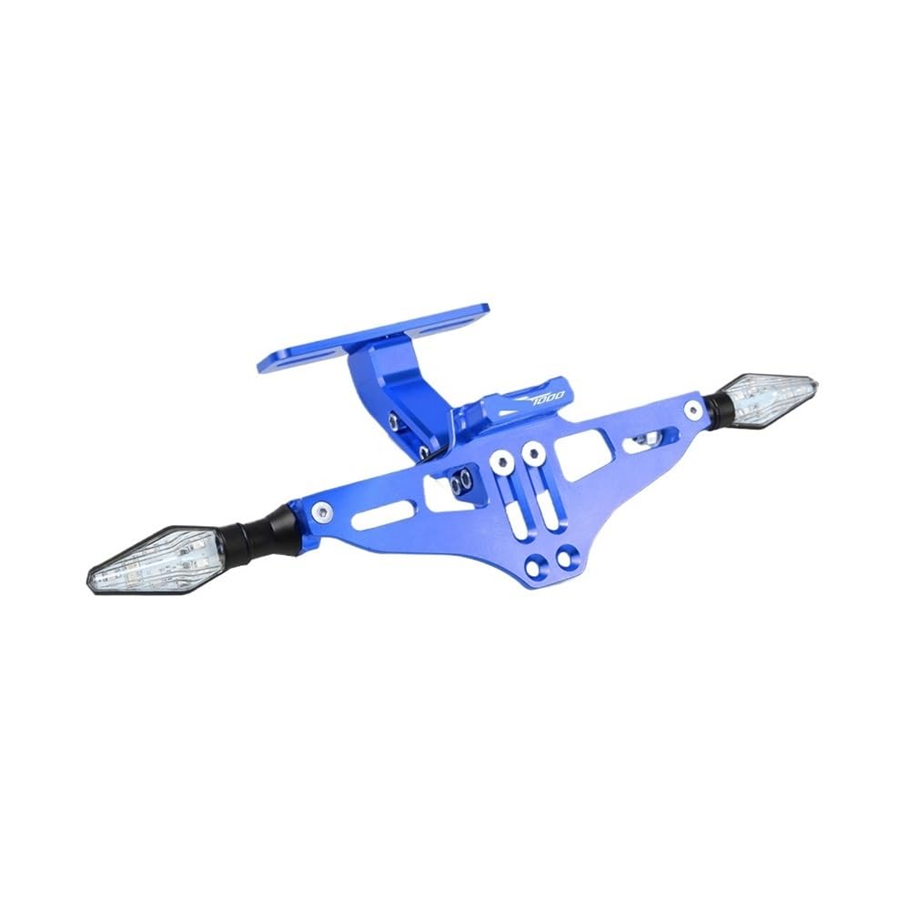 Nummernschildhalterung Motorrad Universal Verstellbarer Hinterer Kennzeichenhalter Mit Licht Für D&ucati(Type p) von Hjiaodq