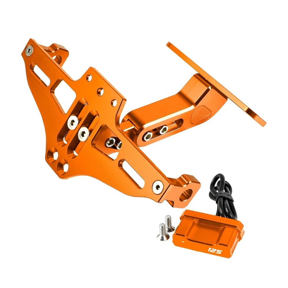 Nummernschildhalterung Motorrad Verstellbarer Kennzeichenhalter Hinten Mit Licht Für A&PRILIA 1997–2005(A orange) von Hjiaodq