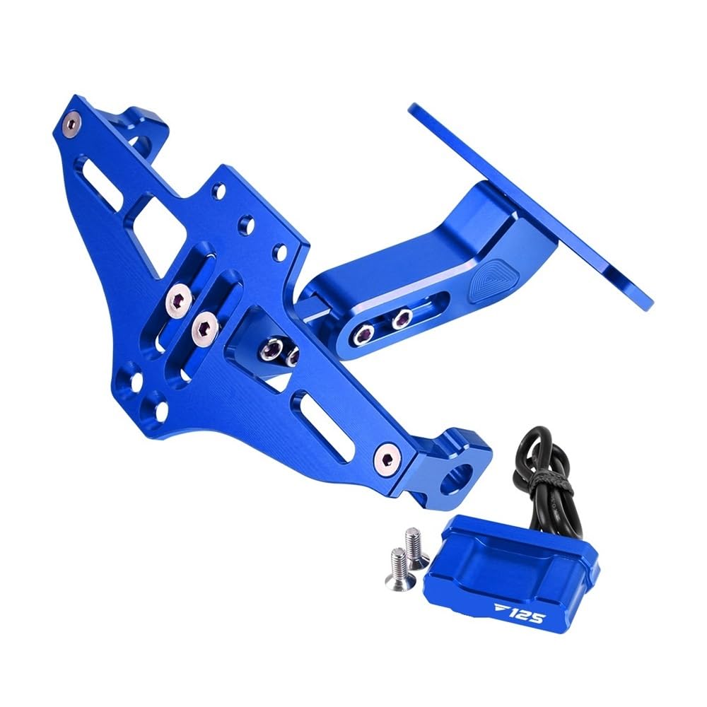 Nummernschildhalterung Motorrad Verstellbarer Kennzeichenhalter Hinten Mit Licht Für A&PRILIA 1997–2005(Blue) von Hjiaodq