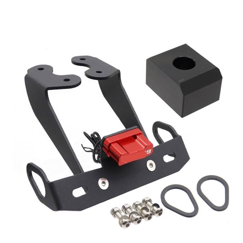 Nummernschildhalterung Motorradzubehör Kennzeichenhalter Rahmenhalterung Für MT09 Für FZ09 Für SP09 2017-2020(2PCS Red) von Hjiaodq