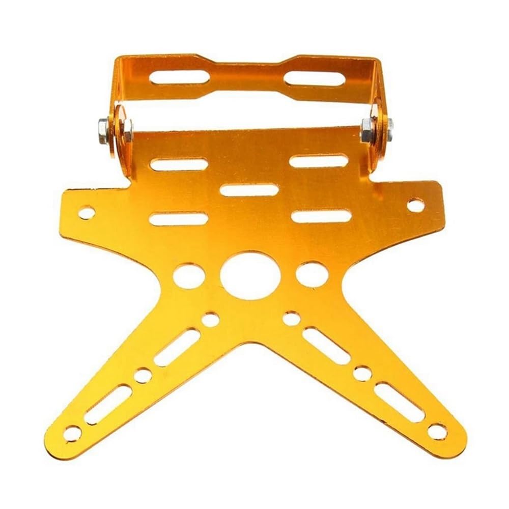 Nummernschildhalterung Universal Aluminium Einstellbare Halterung Registrierung Nummer Platte Abdeckung Motorrad Teile Motorrad Kennzeichen Halter(Yellow) von Hjiaodq
