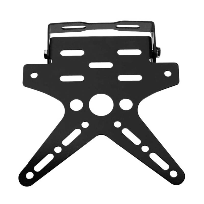 Nummernschildhalterung Universal Aluminium Halterung Registrierung Nummer Platte Abdeckung Motorrad Teile Motorrad Kennzeichen Halter(Black) von Hjiaodq