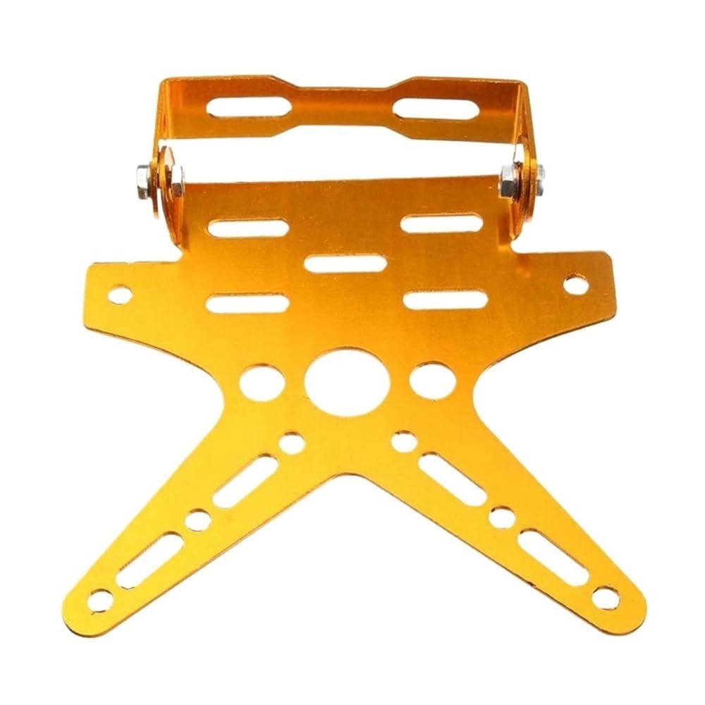 Nummernschildhalterung Universal Aluminium Halterung Registrierung Nummer Platte Abdeckung Motorrad Teile Motorrad Kennzeichen Halter(Yellow) von Hjiaodq