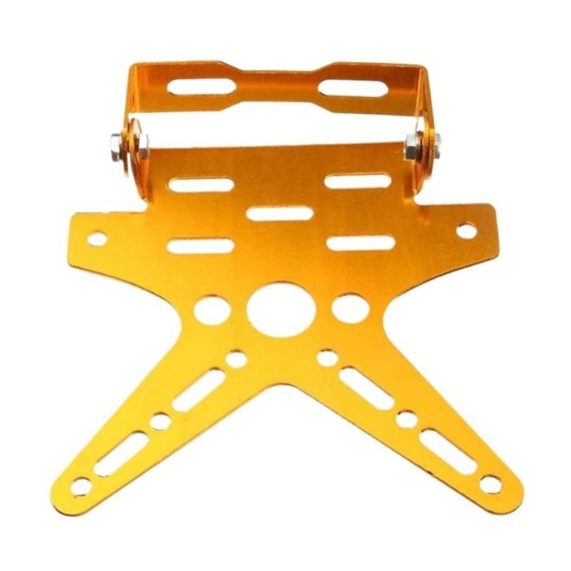 Nummernschildhalterung Universal Aluminium Halterung Registrierung Nummer Platte Abdeckung Motorrad Teile Motorrad Kennzeichen Halter(Yellow) von Hjiaodq
