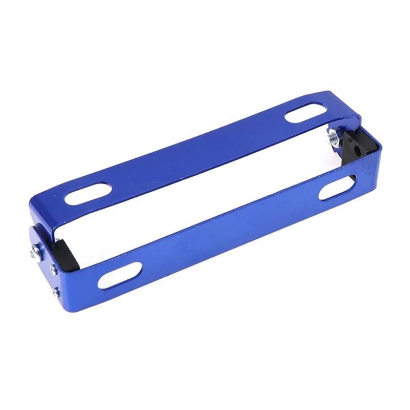 Nummernschildhalterung Universal Aluminium Legierung Kennzeichen Halterung Motorrad Zubehör Motorrad Retrofit Kennzeichen Rahmen(2PCS Blue) von Hjiaodq