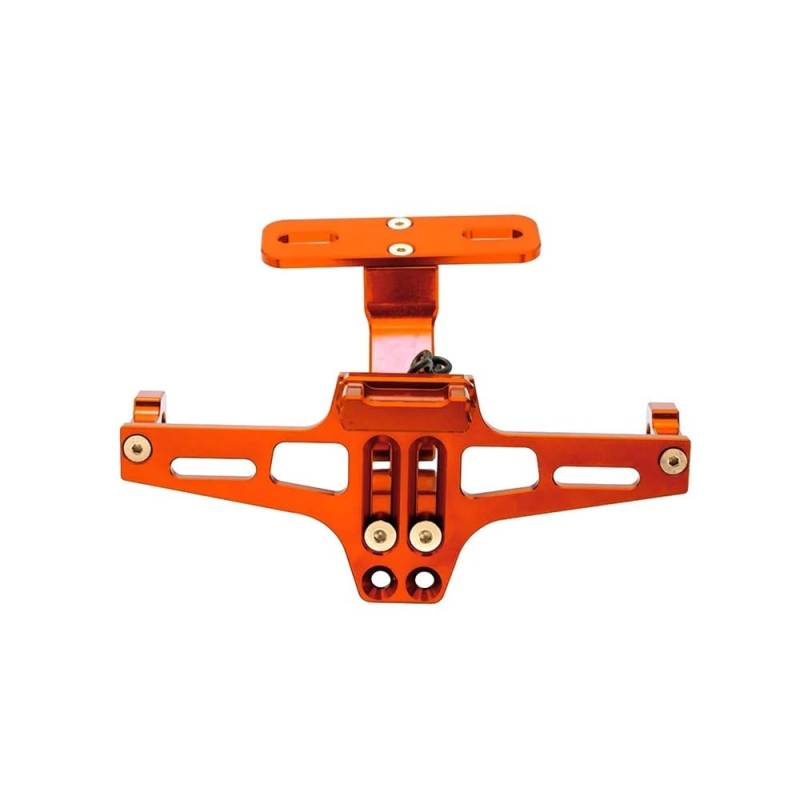 Nummernschildhalterung Universal Motorrad Kennzeichen Halter Hinten Halterung Für(Orange) von Hjiaodq