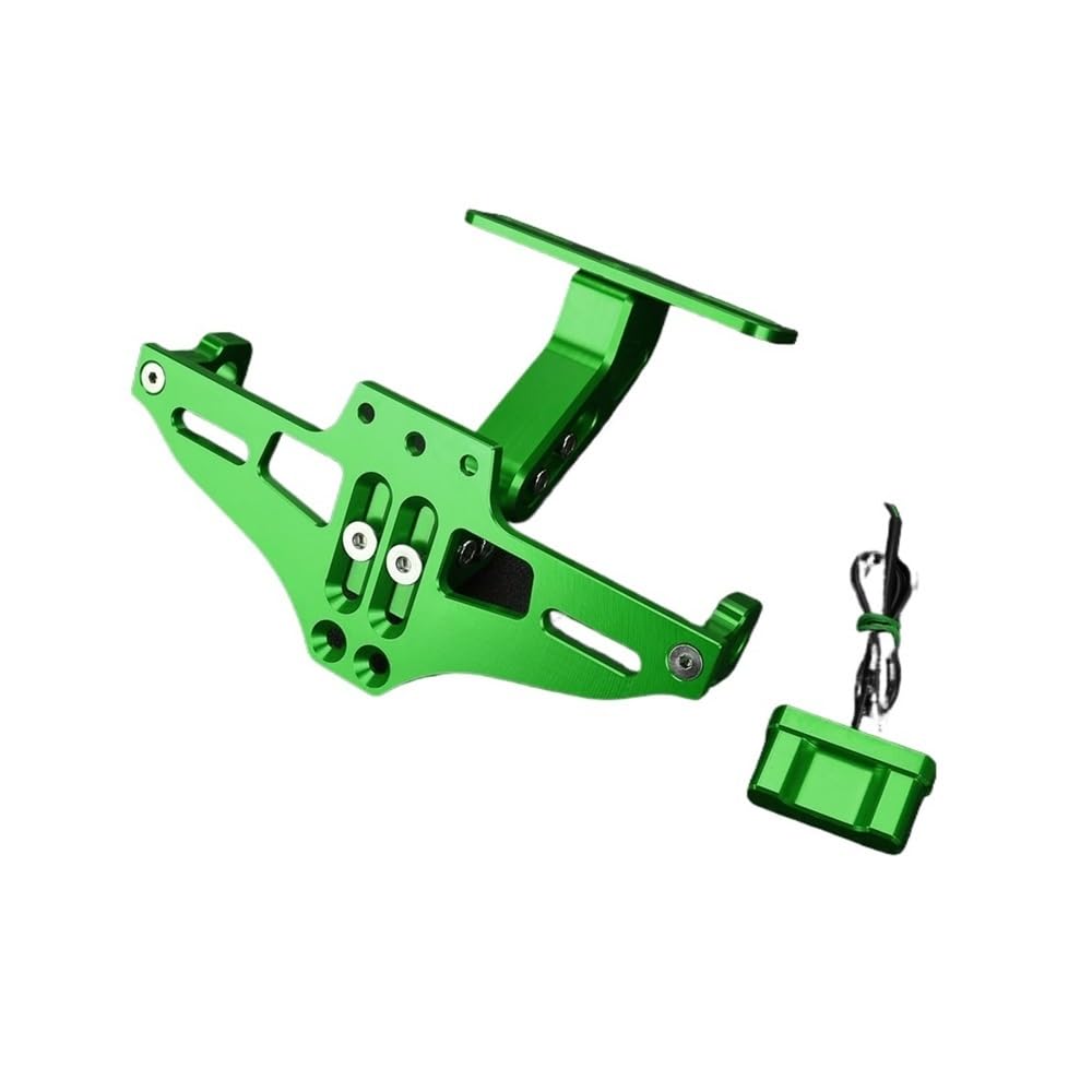 Nummernschildhalterung Verstellbarer Heck Kennzeichenhalter Mit Licht Universelle Position Kann Für TMAX 560 Verschoben Werden(Green) von Hjiaodq