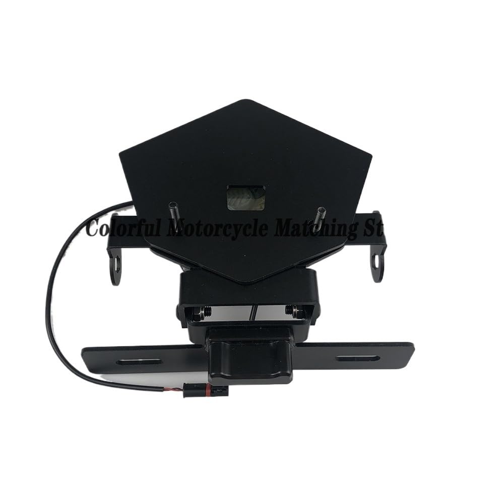 Nummernschildhalterung Verstellbarer Kurzer Nummernschildhalter Für S1000RR Kennzeichenhalter Motorrad(100-155mm) von Hjiaodq
