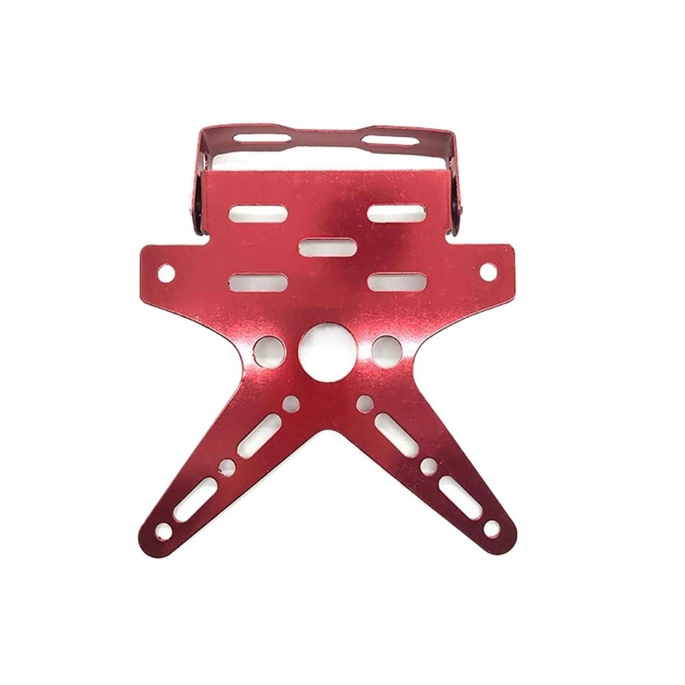 Nummernschildhalterung Verstellbarer Motorrad Kennzeichenhalter Für(Red) von Hjiaodq