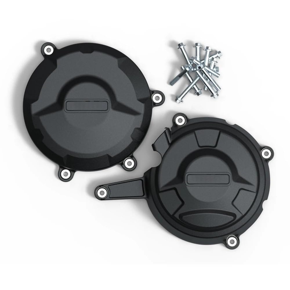 Statorabdeckung Motorrad Motor Lichtmaschine Kupplung Schutz Abdeckung Zubehör Für Panigale 1199 2012-2014 & Für Panigale 1299 2016-2020(1 Set-BK) von Hjiaodq