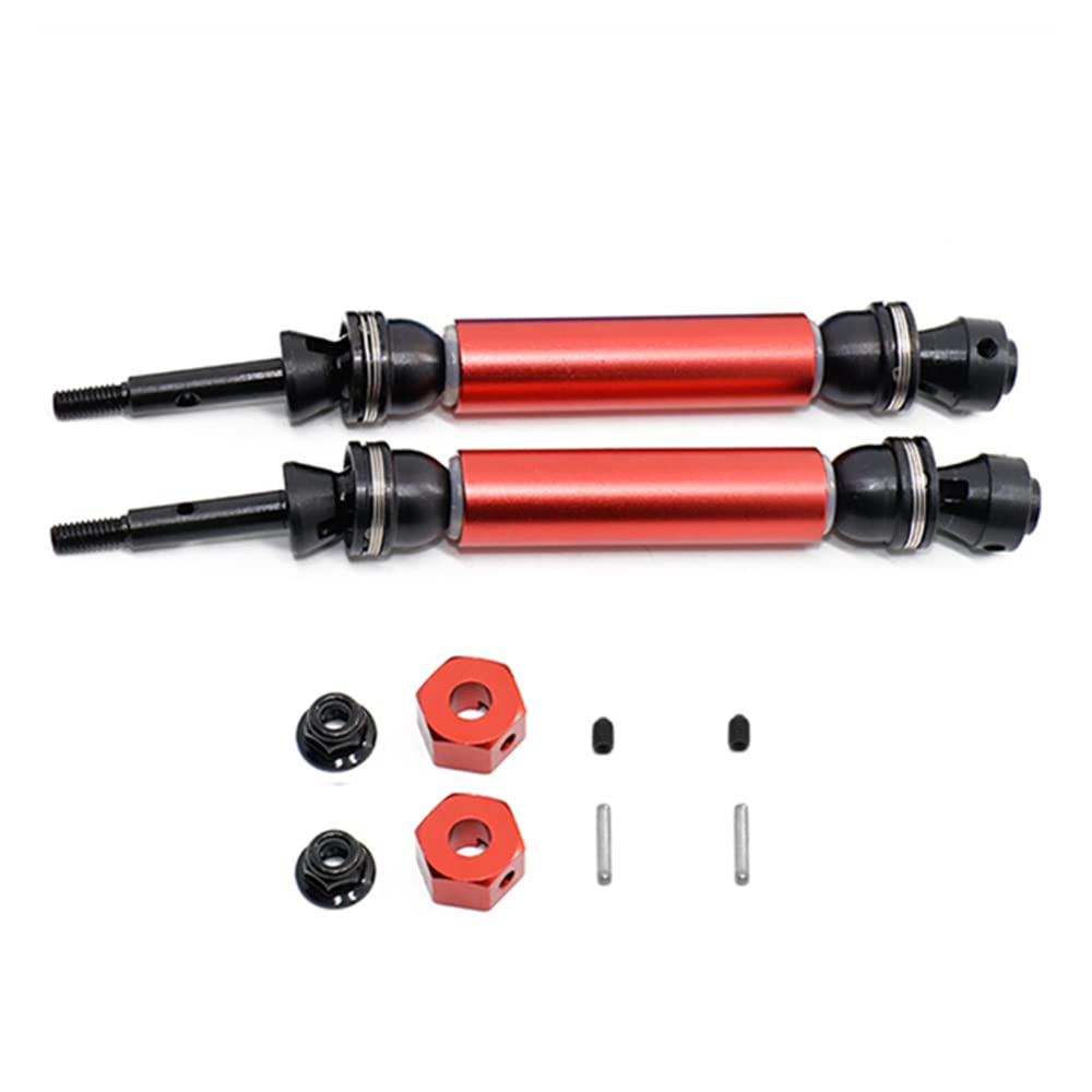 Hklshyd 2 StüCke Metall Hintere Antriebswelle CVD für 1/10 Slash Stampede Hoss VXL 2WD RC Auto Aktualisierung Teile,Rot Hklshyd 2 StüCke Metall Hintere Antriebswelle CVD für 1/10 Slash Stampede Hoss VXL 2WD RC Auto Aktualisierung Teile,Rot von Hklshyd